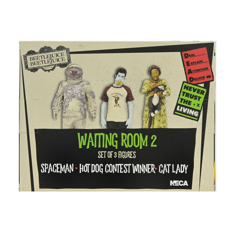 BEETLEJUICE BEETLEJUICE – 3" SET - "WAITING ROOM SET 2" (CAT LADY, SPACE MAN, HOT DOG CHAMPION)