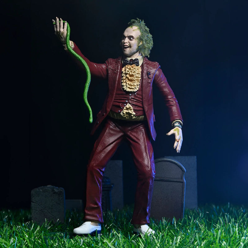 BEETLEJUICE (1988) - 7" SCALE ACTION FIGURE – RED TUXEDO BEETLEJUICE IN BLISTER PACKAGING