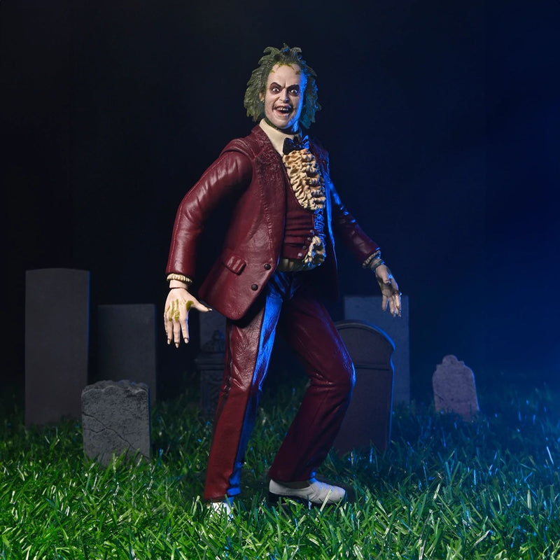 BEETLEJUICE (1988) - 7" SCALE ACTION FIGURE – RED TUXEDO BEETLEJUICE IN BLISTER PACKAGING