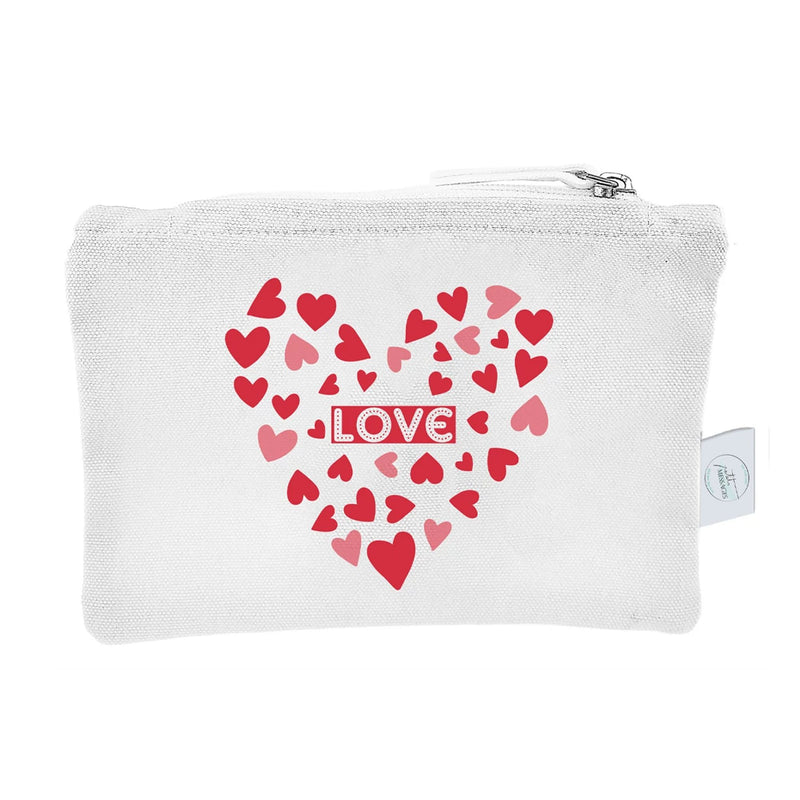 Pochette Coton Love Cœur 
- Petits Messages