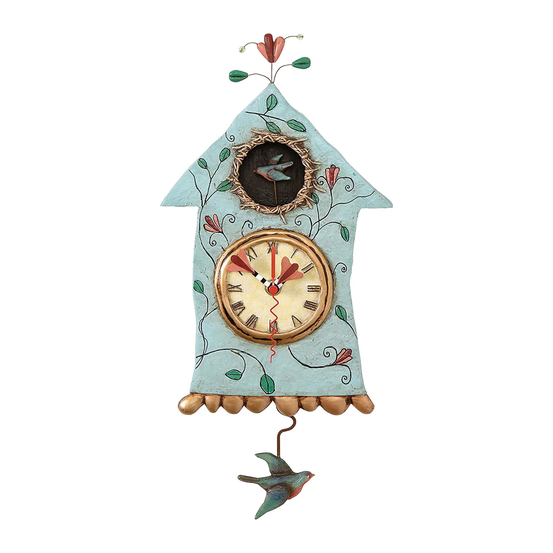 Allen Designs P1062 Horloge Chouette Bleu Résine 30,5 cm Allen Designs P1062 Horloge Chouette Bleu Résine 30,5 cm