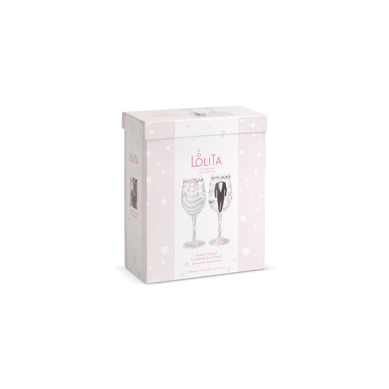 Assortiment de 2 verre à vin mariage - Lolita