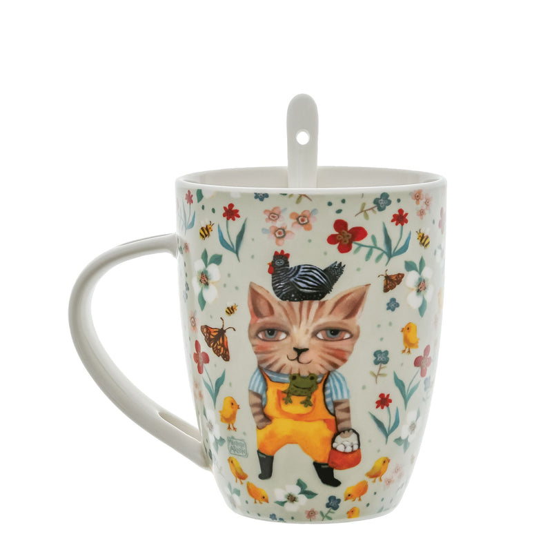 Mug avec cuillère Chat - Allen Designs