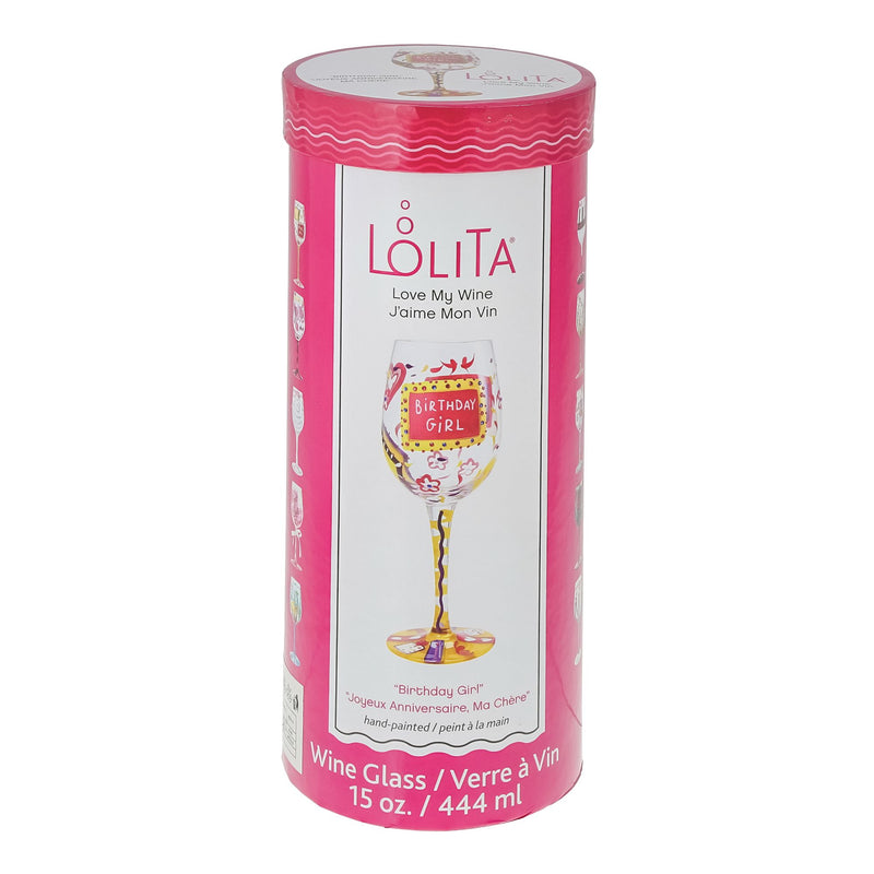 Verre à vin Birthday girl - Lolita