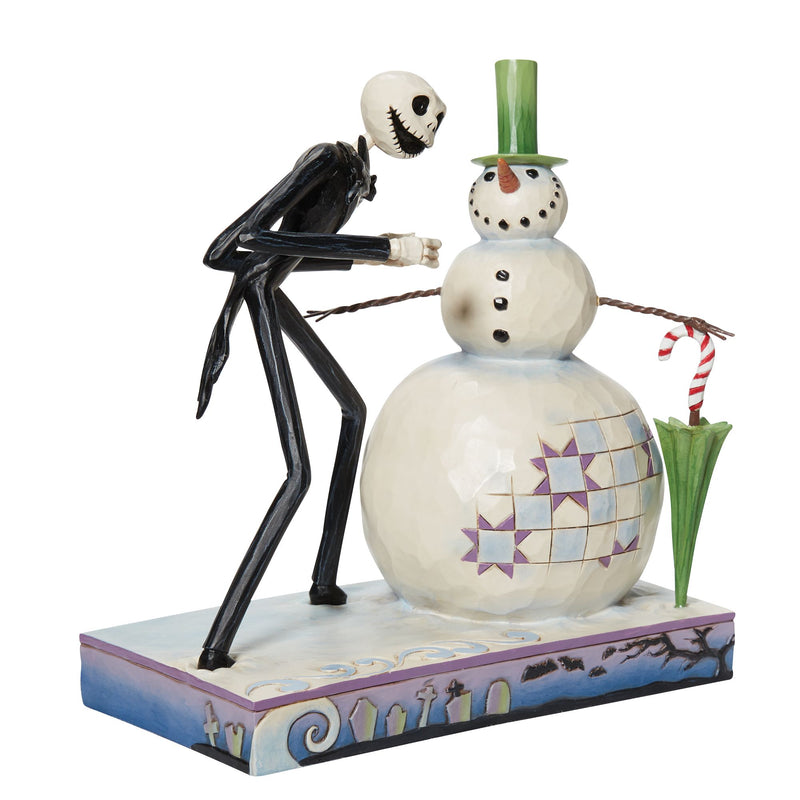 Figurine Jack découvrant un Bonhomme de neige - Disney Traditions