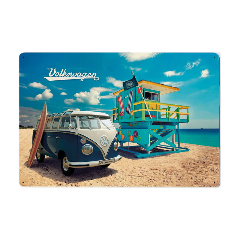 Plaque en métal Beach - Volkswagen